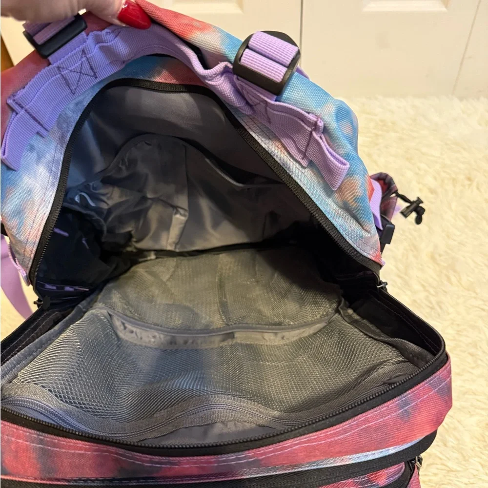 Multicolor Tie‎ Dyed Military Style Backpack